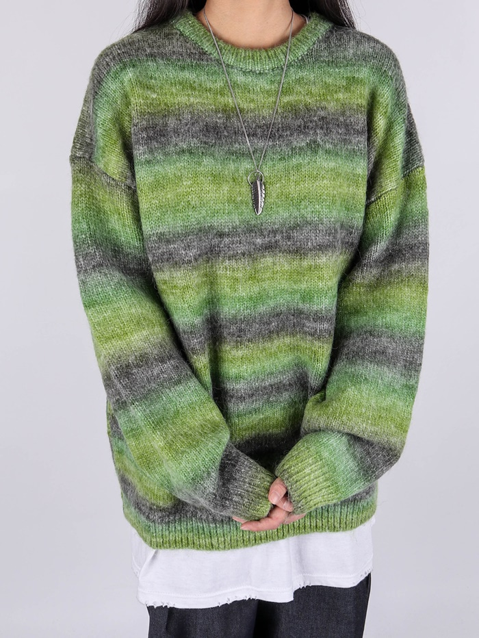 VT 21FW COLOR STRIPED WOOL KNIT (4color)