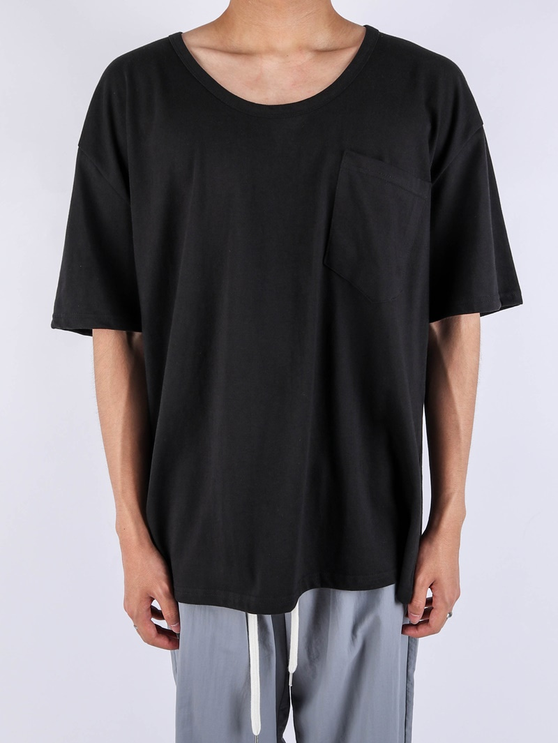 RO Pocket One-neck Short Sleeve Tee (3color)