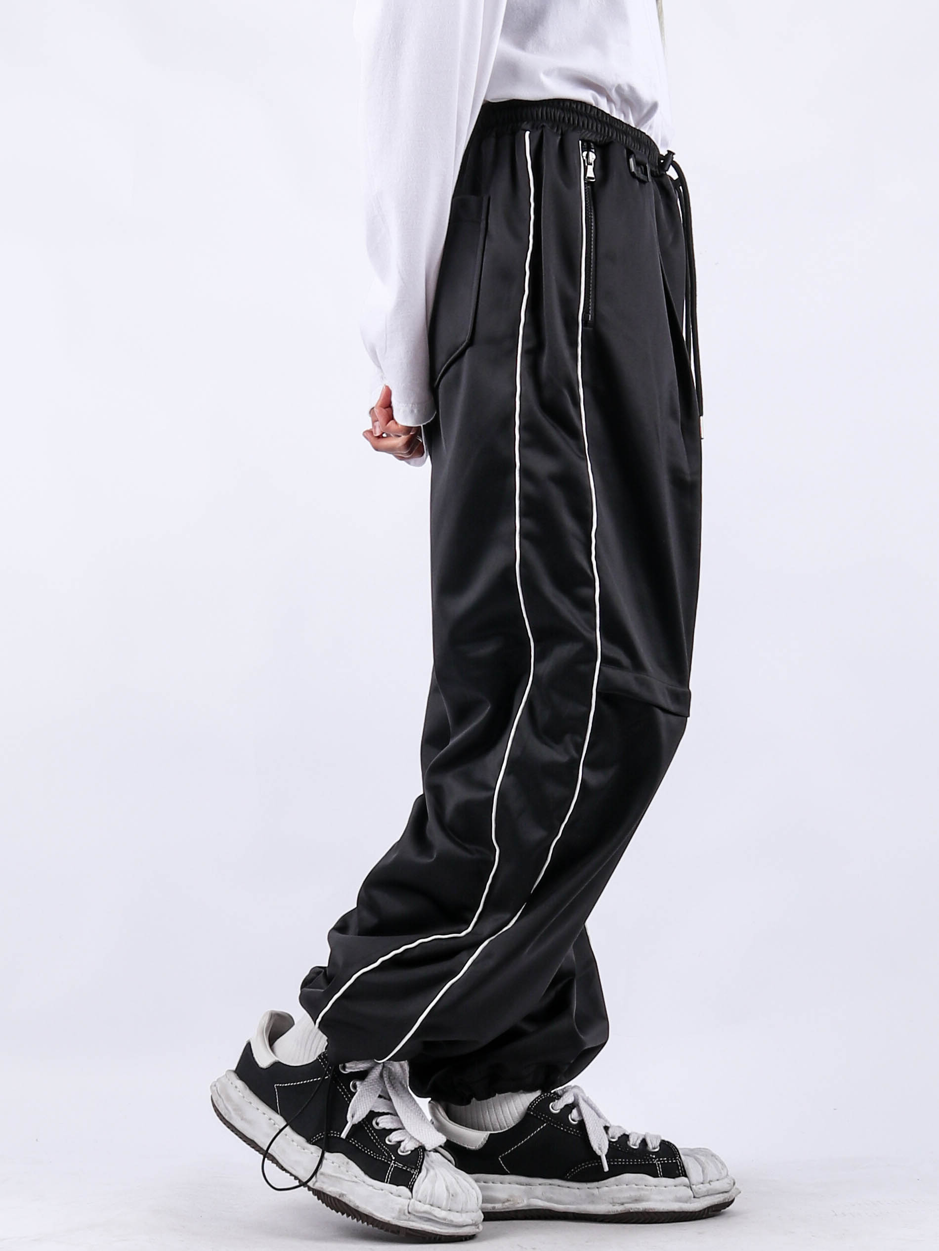 DH Side Line Zipper Pants (2color)
